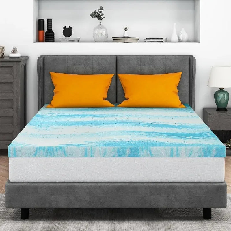 2 Inch Gel Memory Foam Bed Topper for Queen Size Bed