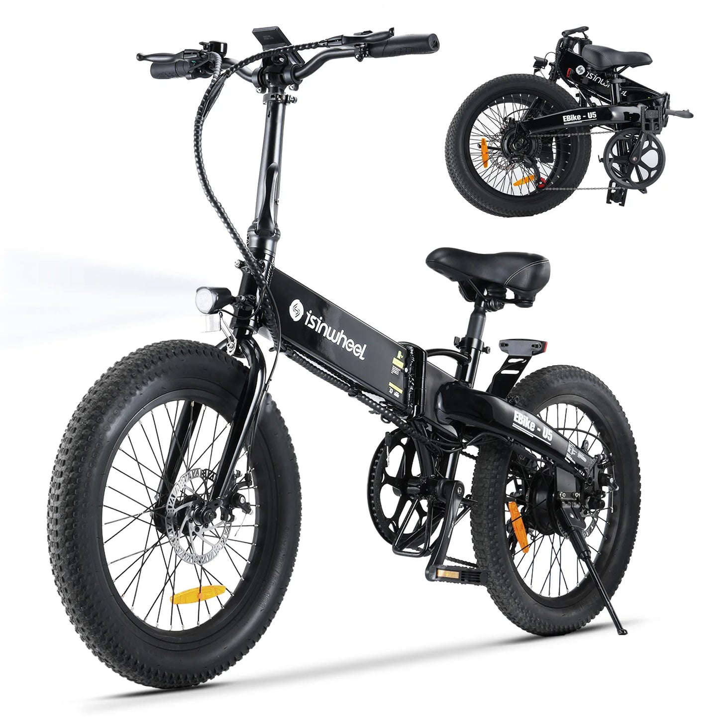 Foldable Electric Bicycle 20-inch tire with 5-Speed Transmission