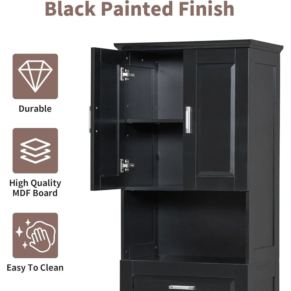 Laundry Cabinet with Tilt Out Laundry Hamper and Drawers