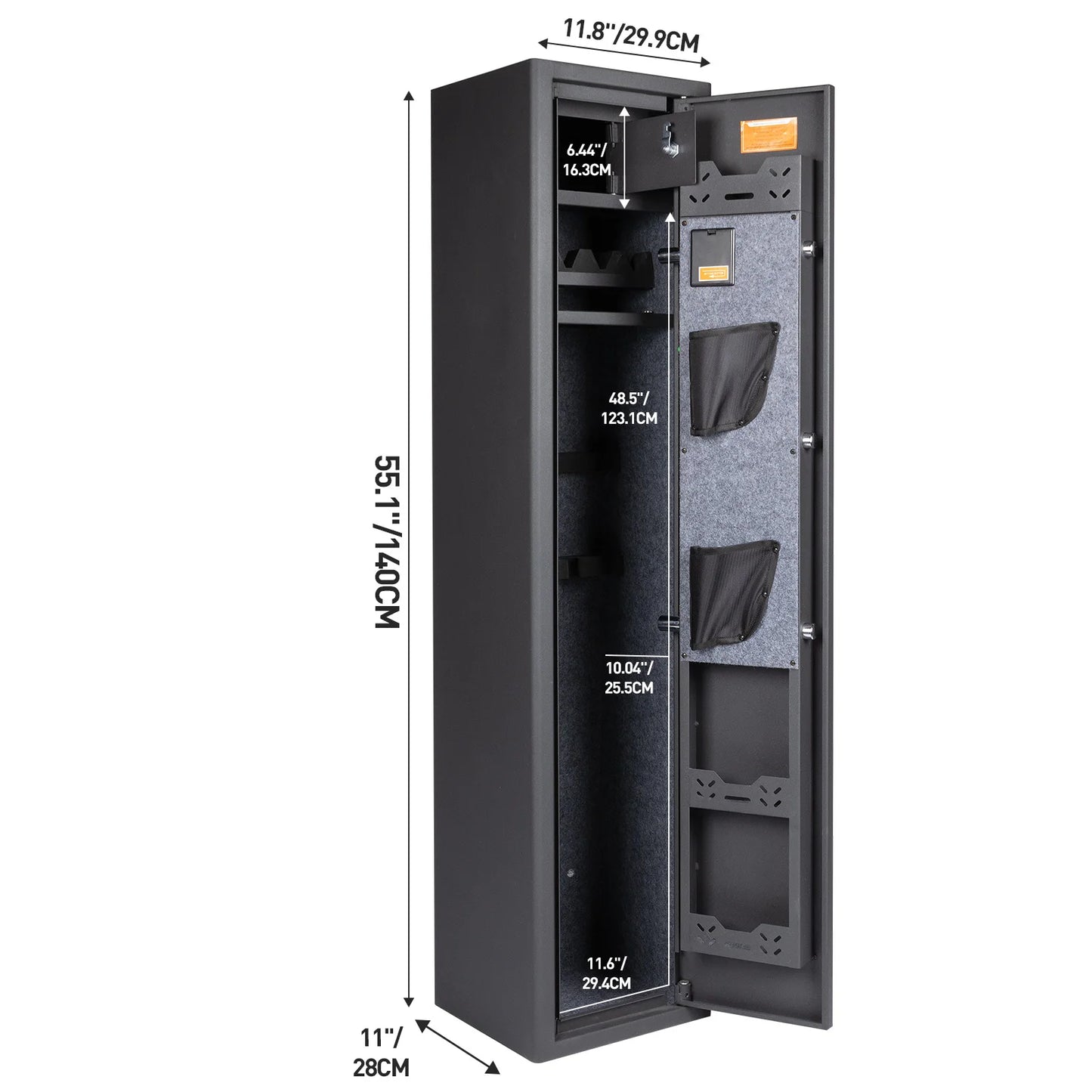 Mustak 3-8 Rifles Gun Safe for Home with Fingerprint/Keypad