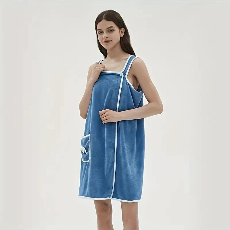 Wearable Bath Towel Skirt for Adults.