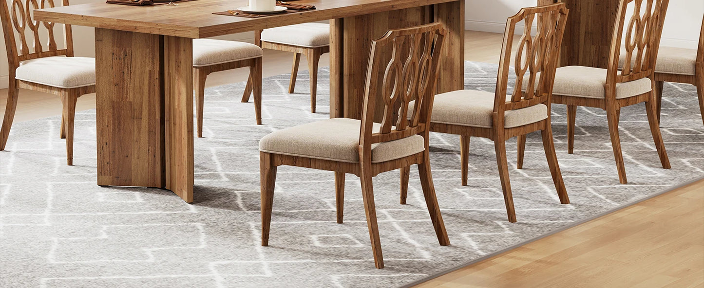 63-inch Farmhouse Kitchen Table with Large Tabletop