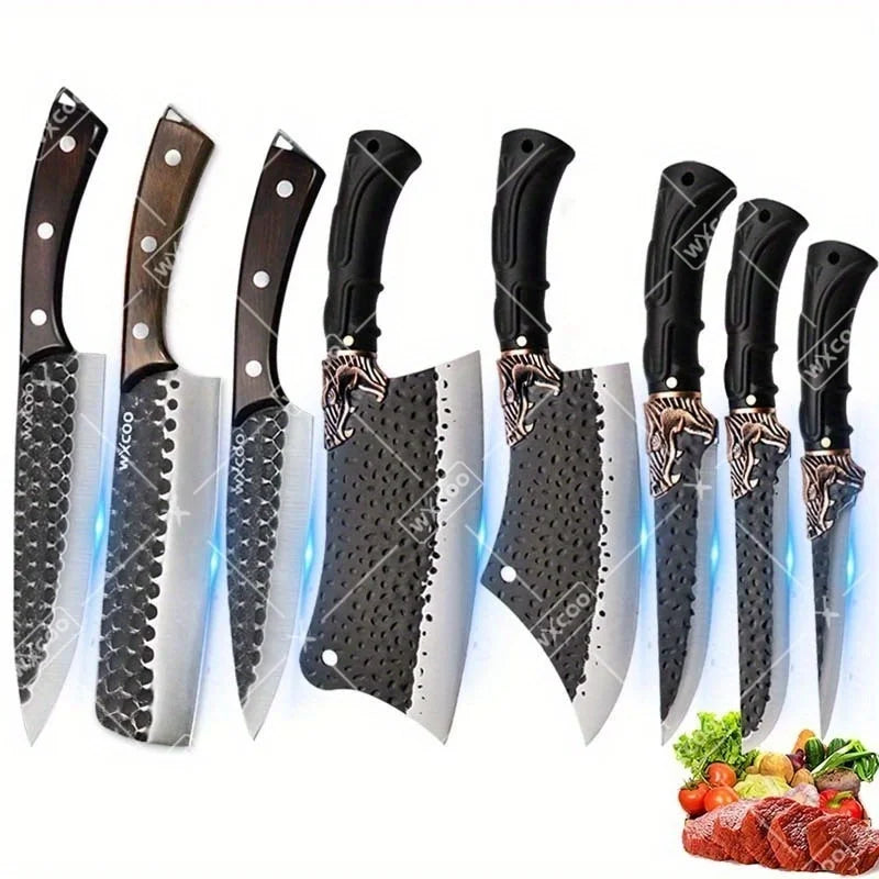 8PCS Stainless steel Professional Kitchen Chef Knife Set