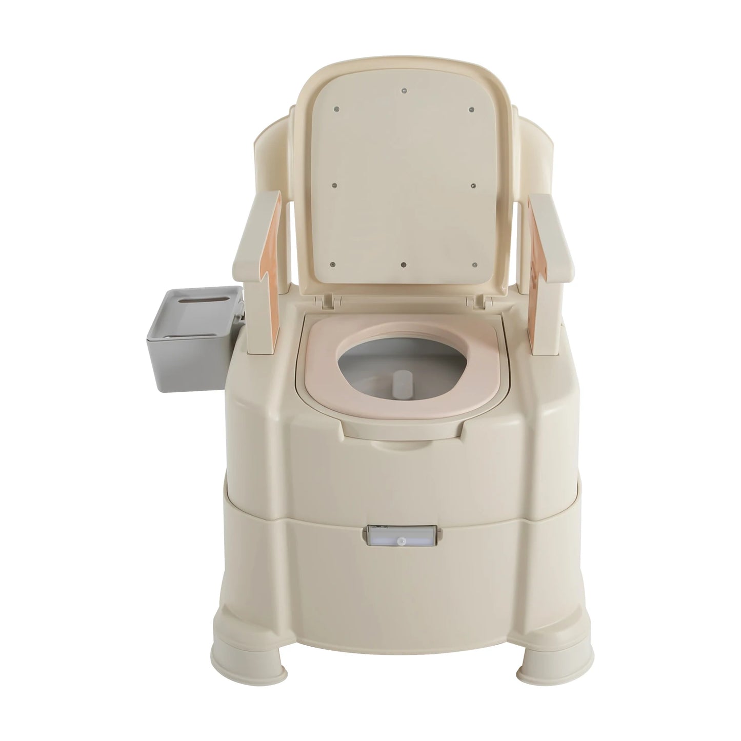 Bedside Commode Toilet with Sensor Night Light