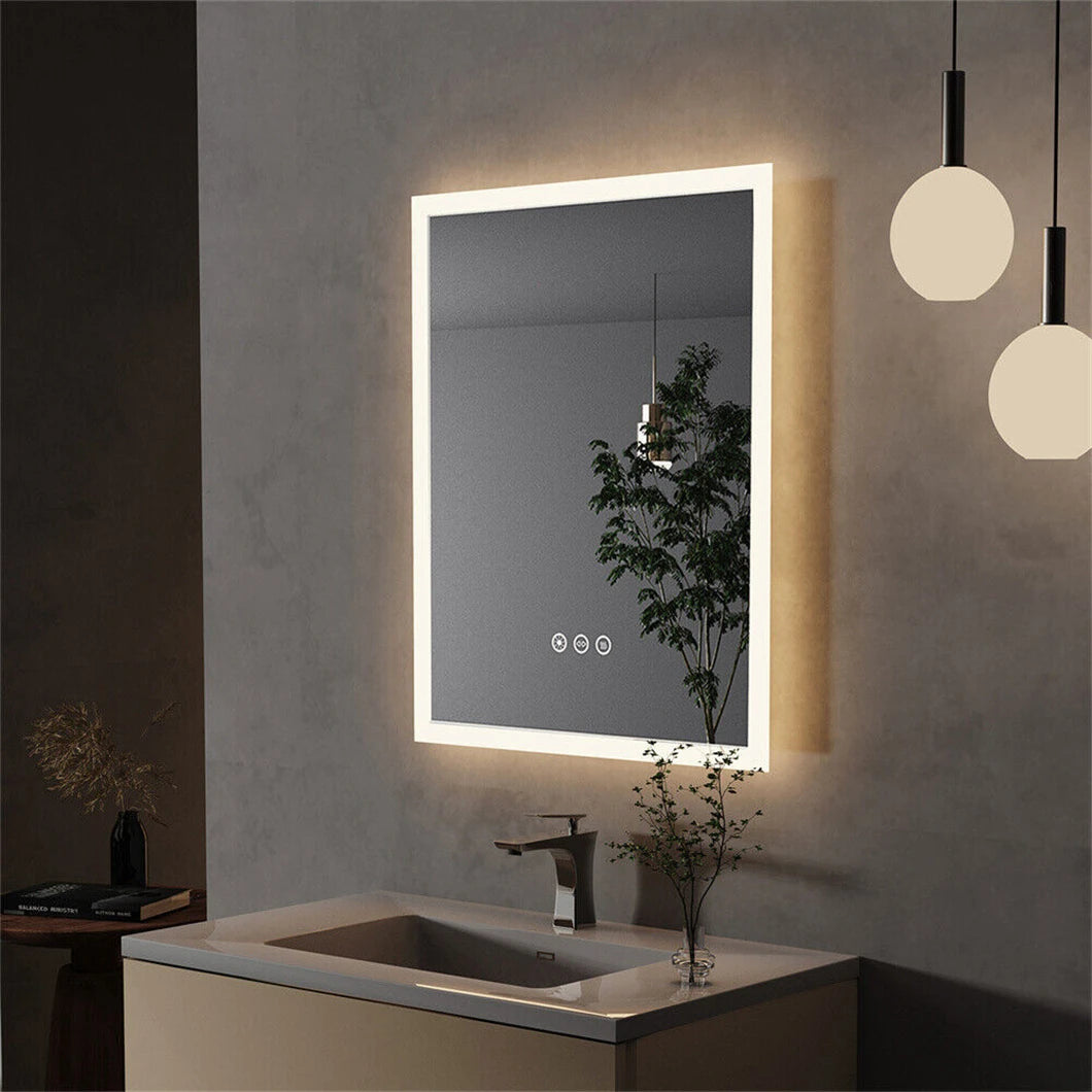 LED Bathroom Mirror for Vanity Dimmable 3 Colors Anti-Fog