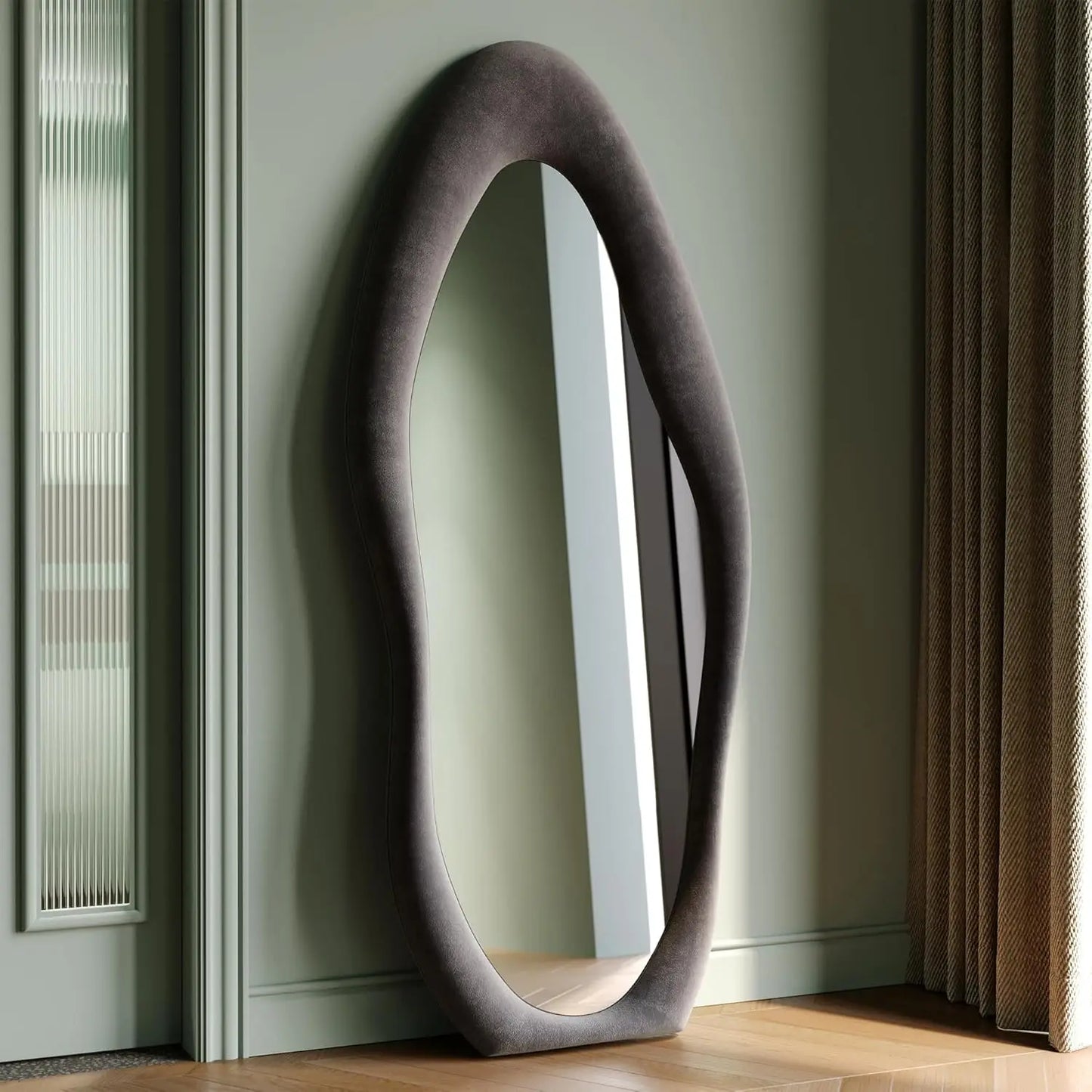 63x24 inch full-length mirror, irregular wave mirror