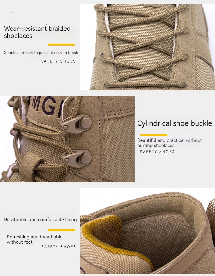 Men Steel Toe Shoes Puncture-Proof Sneakers