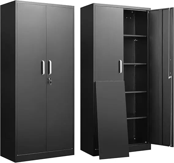 Metal Storage Cabinet with Adjustable Shelves