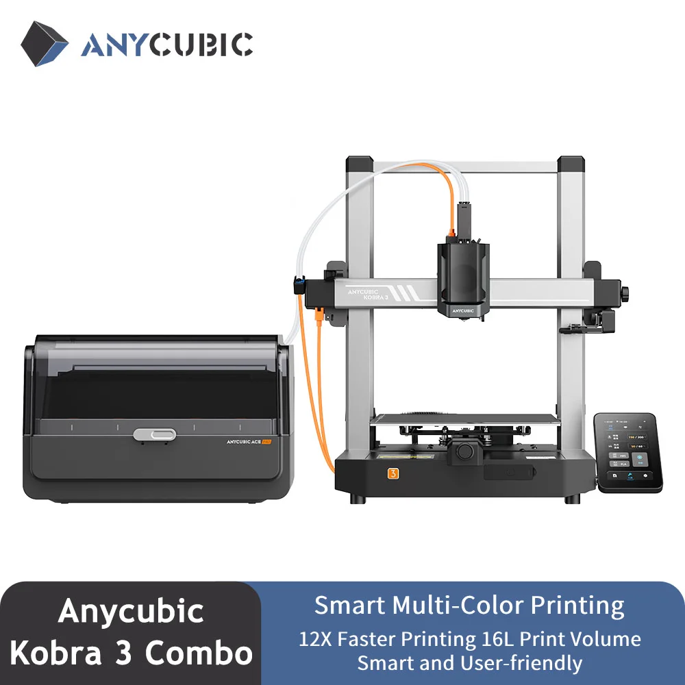 Kobra 3 Combo Multi-Color FDM 3D Printer Max 600mm/s Printing Speed Build Size 250x250x260mm