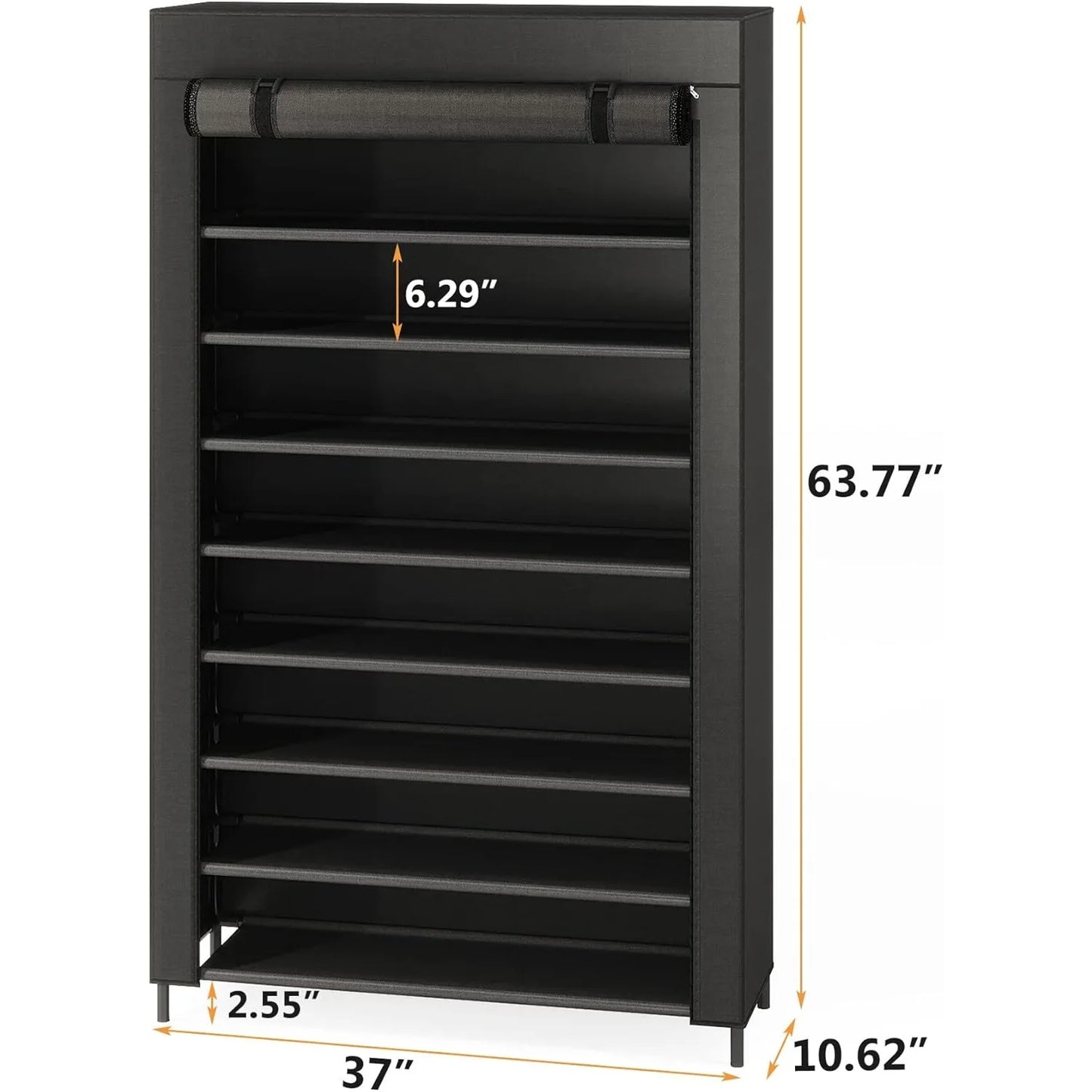 10 Tier Shoes Rack Organizer with Cover