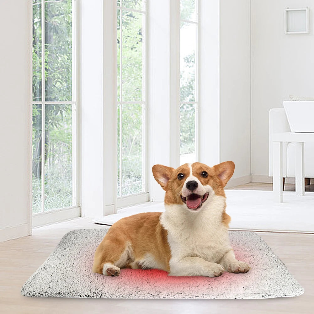Self-Heating Thermal Cat Dog Bed Mat for Indoor Cats & Small Dogs