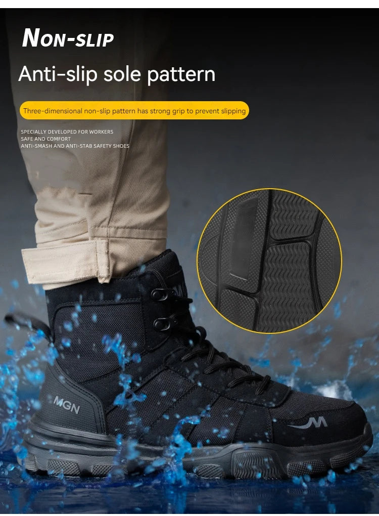 Men Steel Toe Shoes Puncture-Proof Sneakers