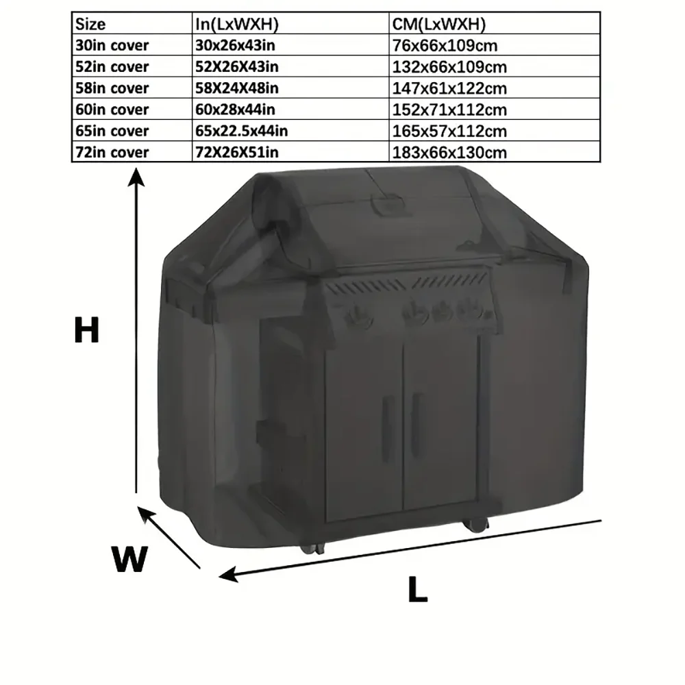 BBQ Cover Outdoor Rain Protective Barbecue Cover Round