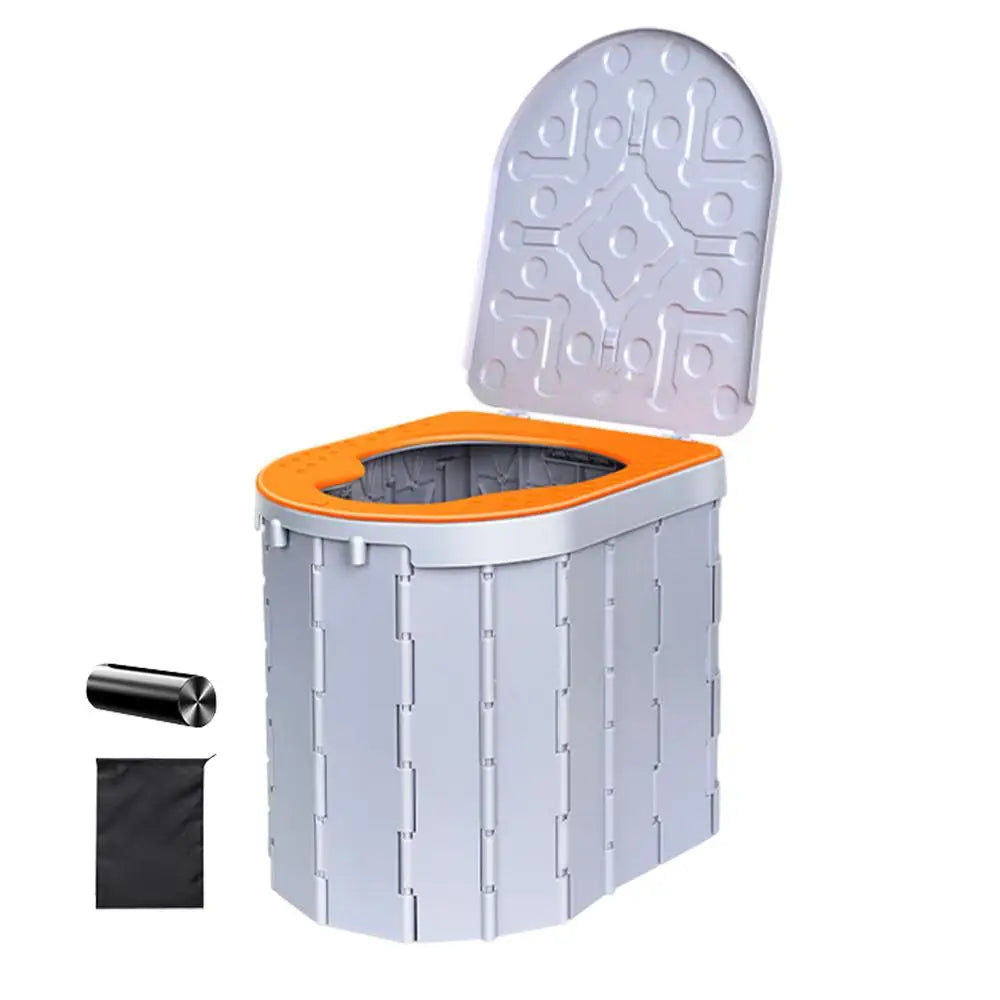 Folding Portable Potty Car Toilet With 15 Trash Bags