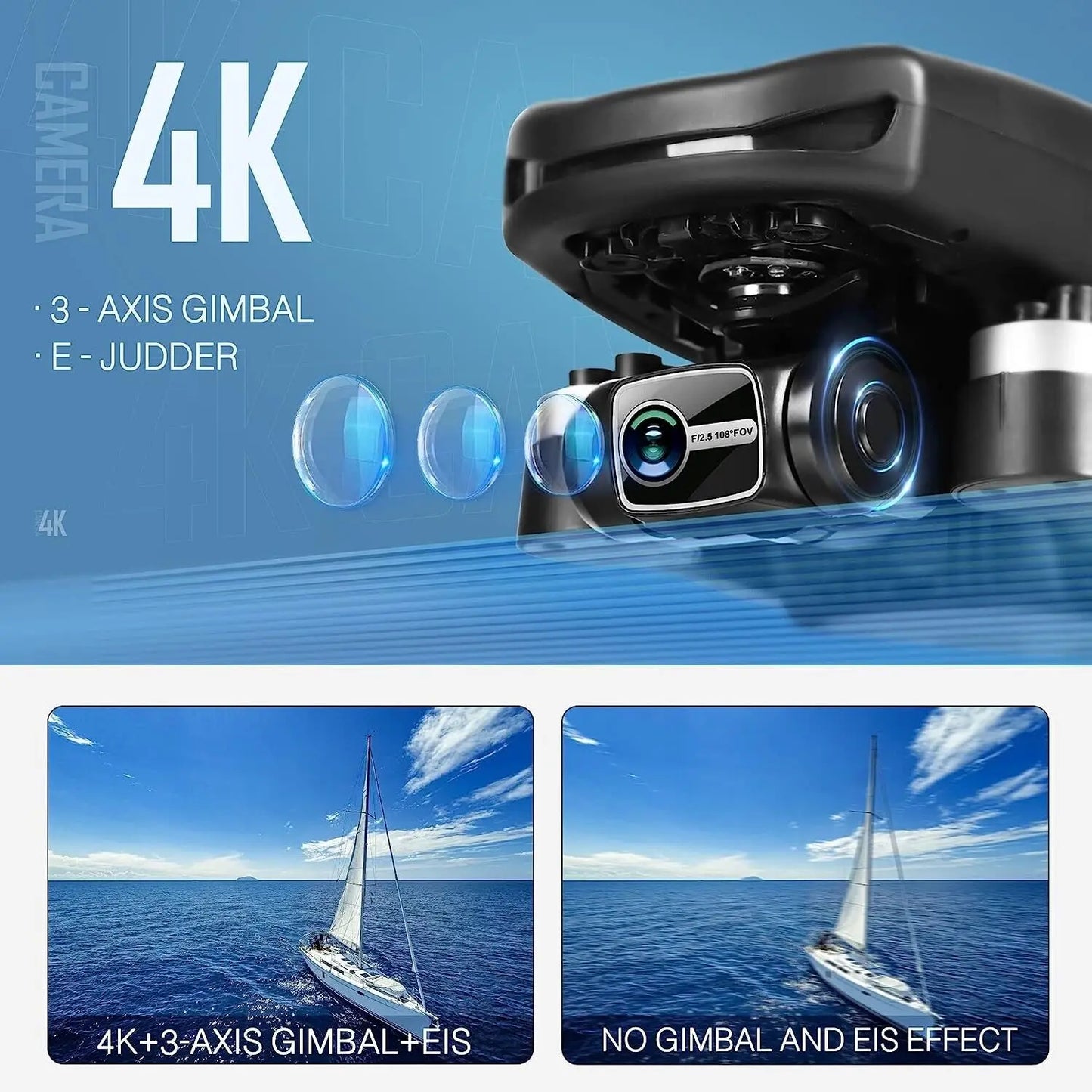 GPS Drone with 4k Camera for Adults 5G Wi-Fi Transmission