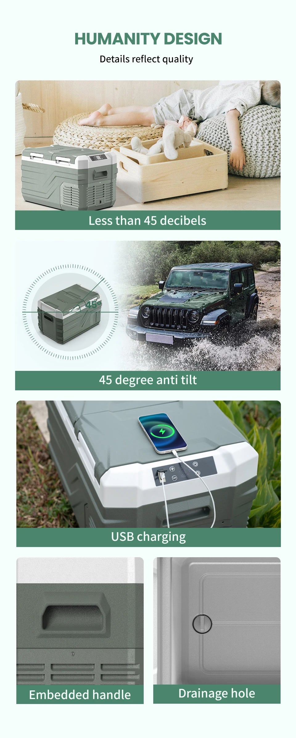 12V Portable Compressor Car Refrigerator Mini Fridge Freezer