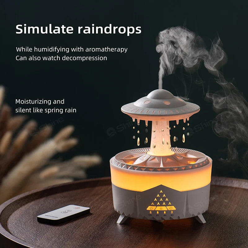 Rain Cloud Diffuser Mushroon Air Humidifier with Lamp