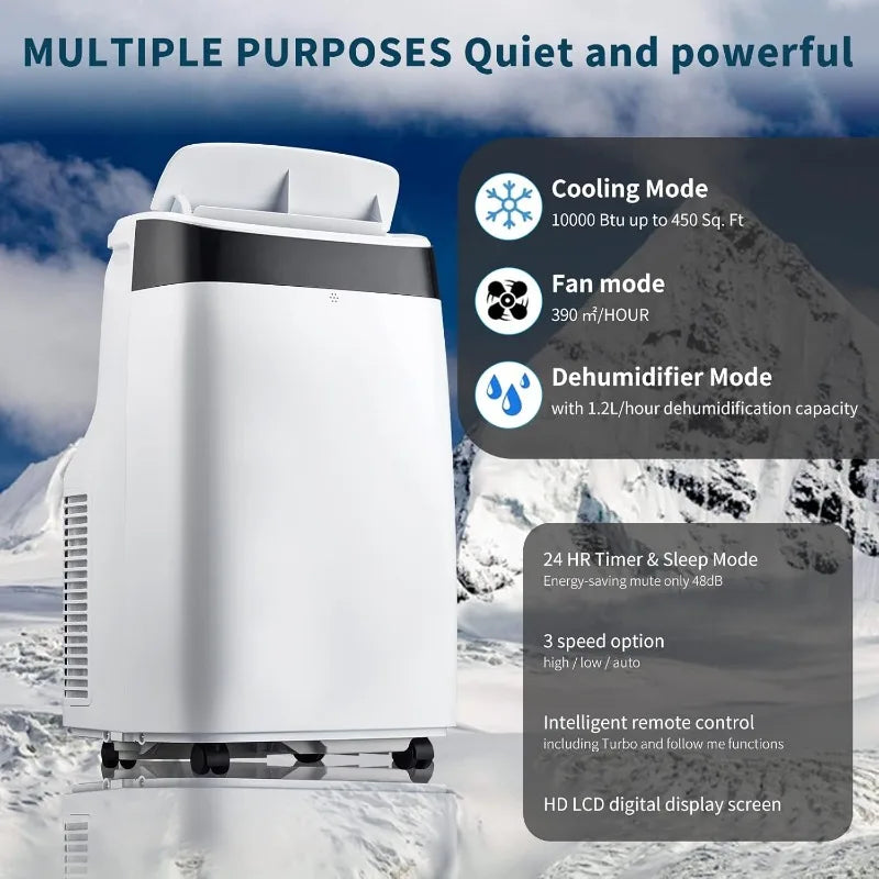 10000 BTU Portable Air Conditioner with Remote Control