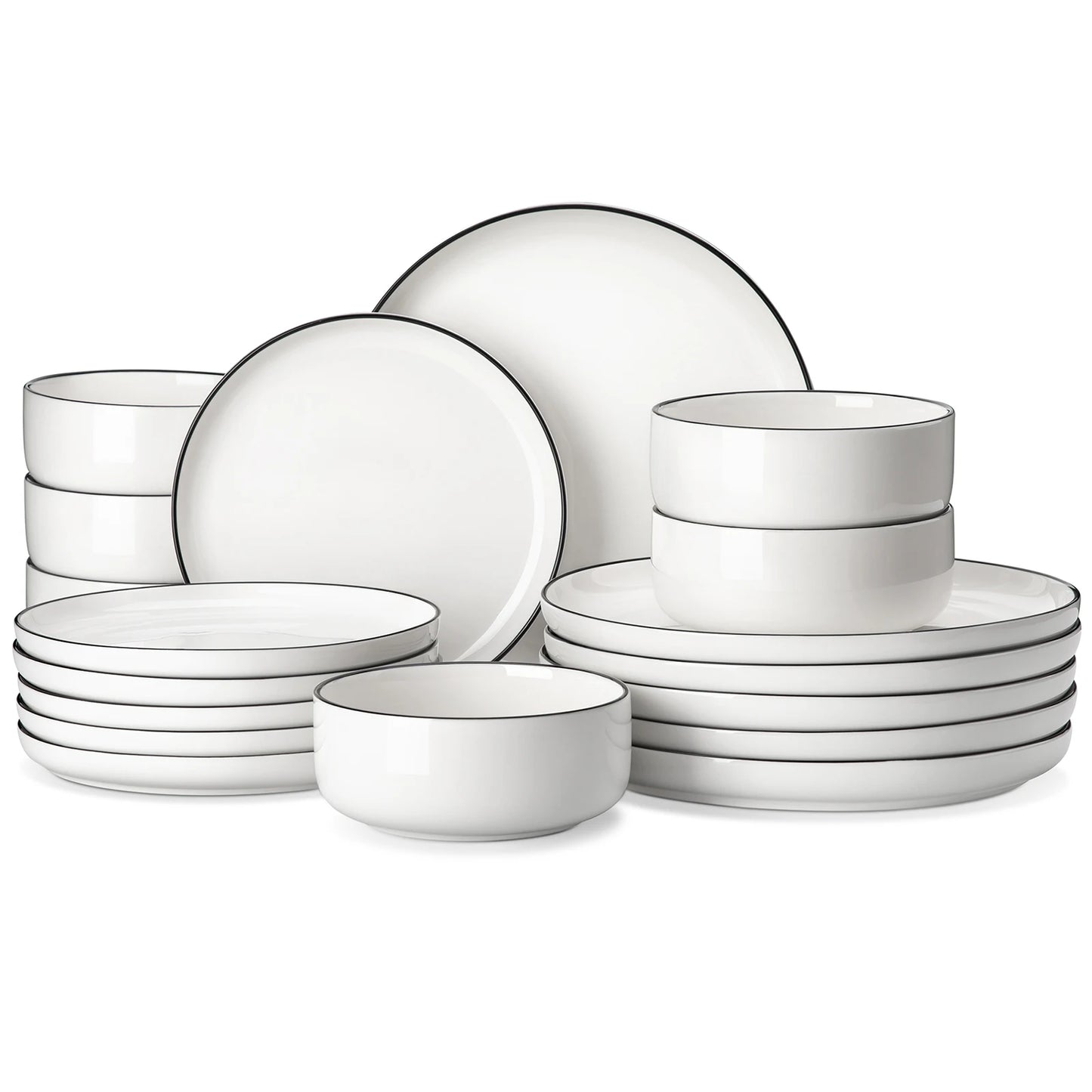 18/36-Piece Ceramic Plate Porcelain Dinnerware Set