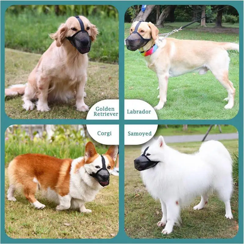 Pet Dog Muzzles Adjustable Breathable