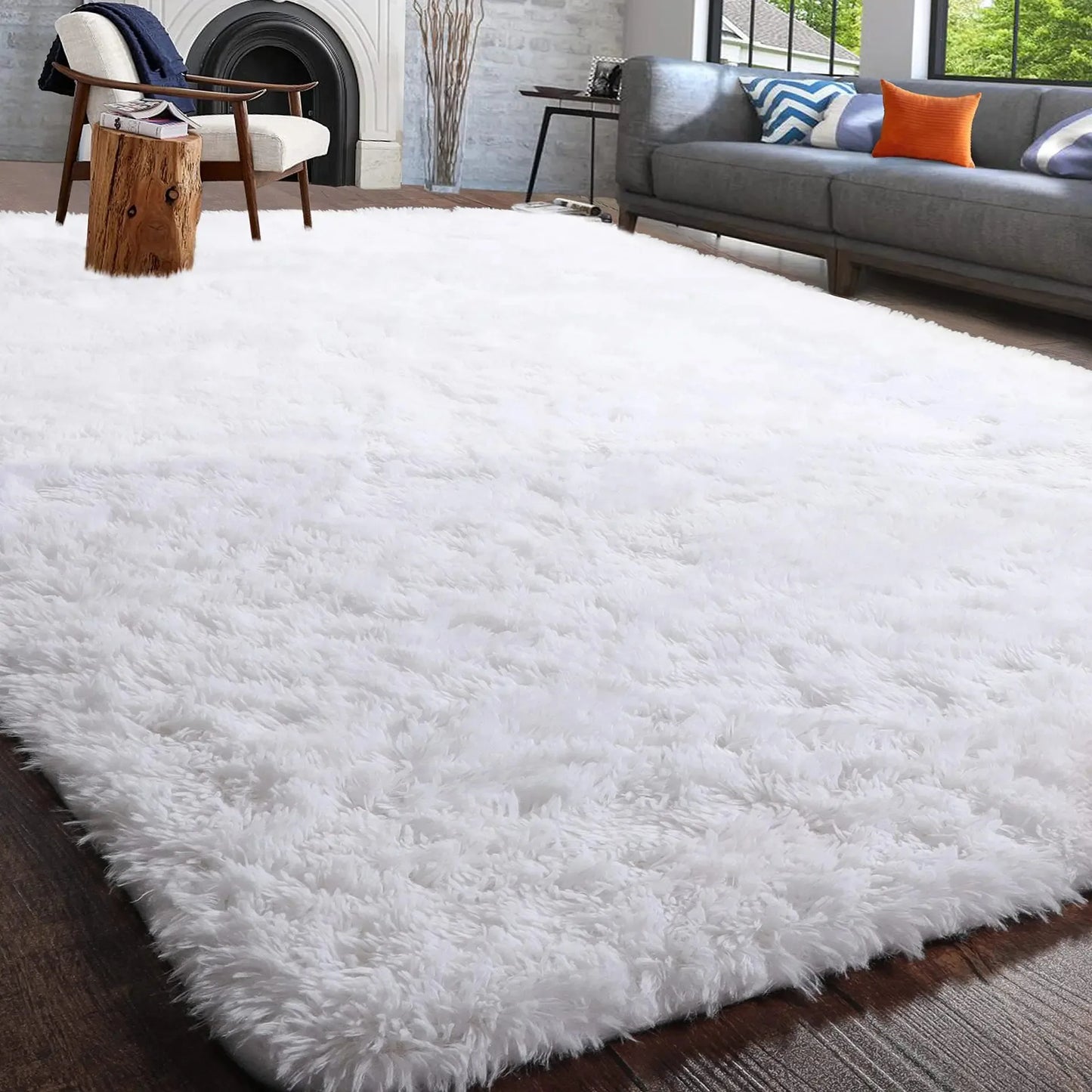 Fluffy Non-Slip Rugs for Hardwood Floors Room Decor