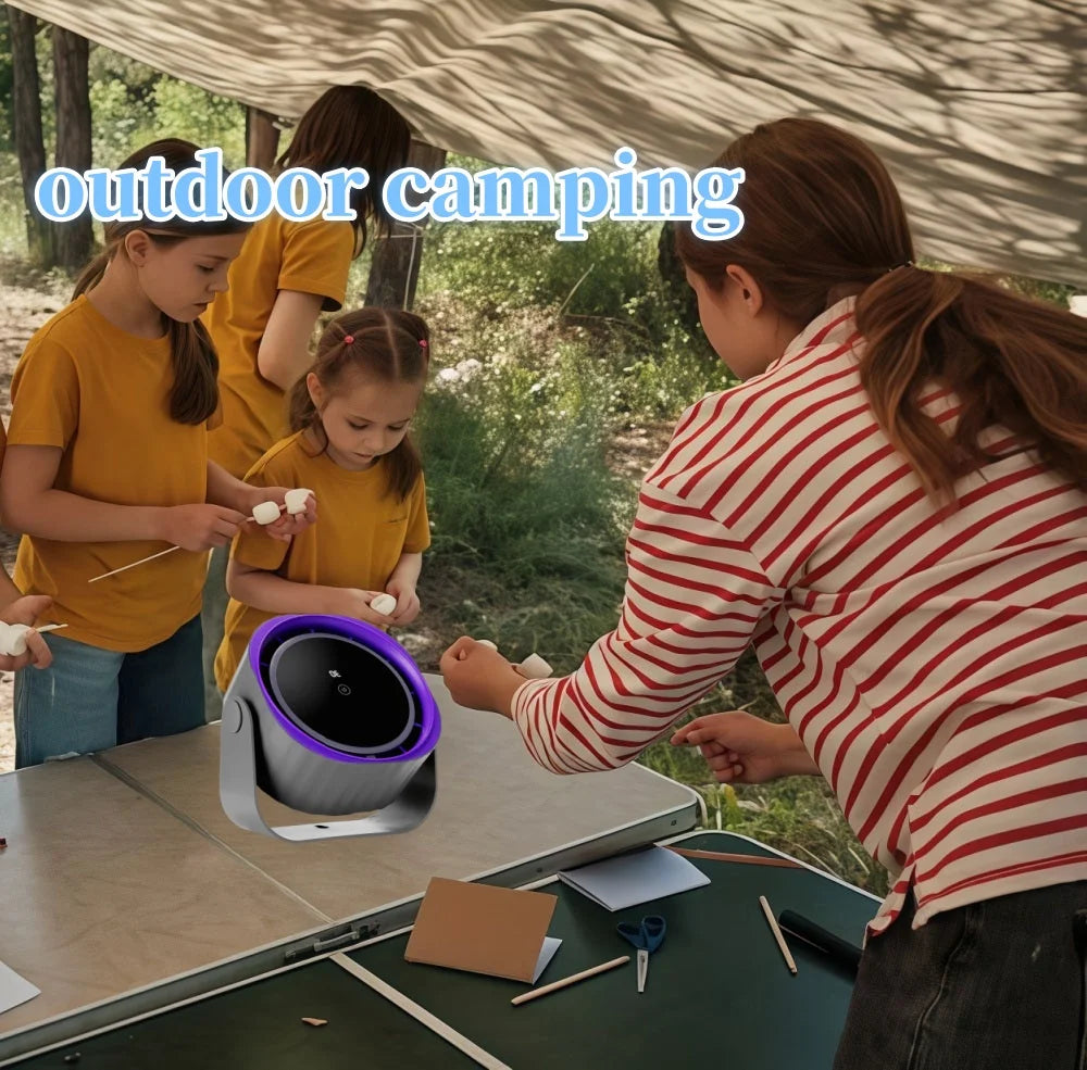 Portable Clip & Desktop Fan, Touch Screen 360° Adjustable