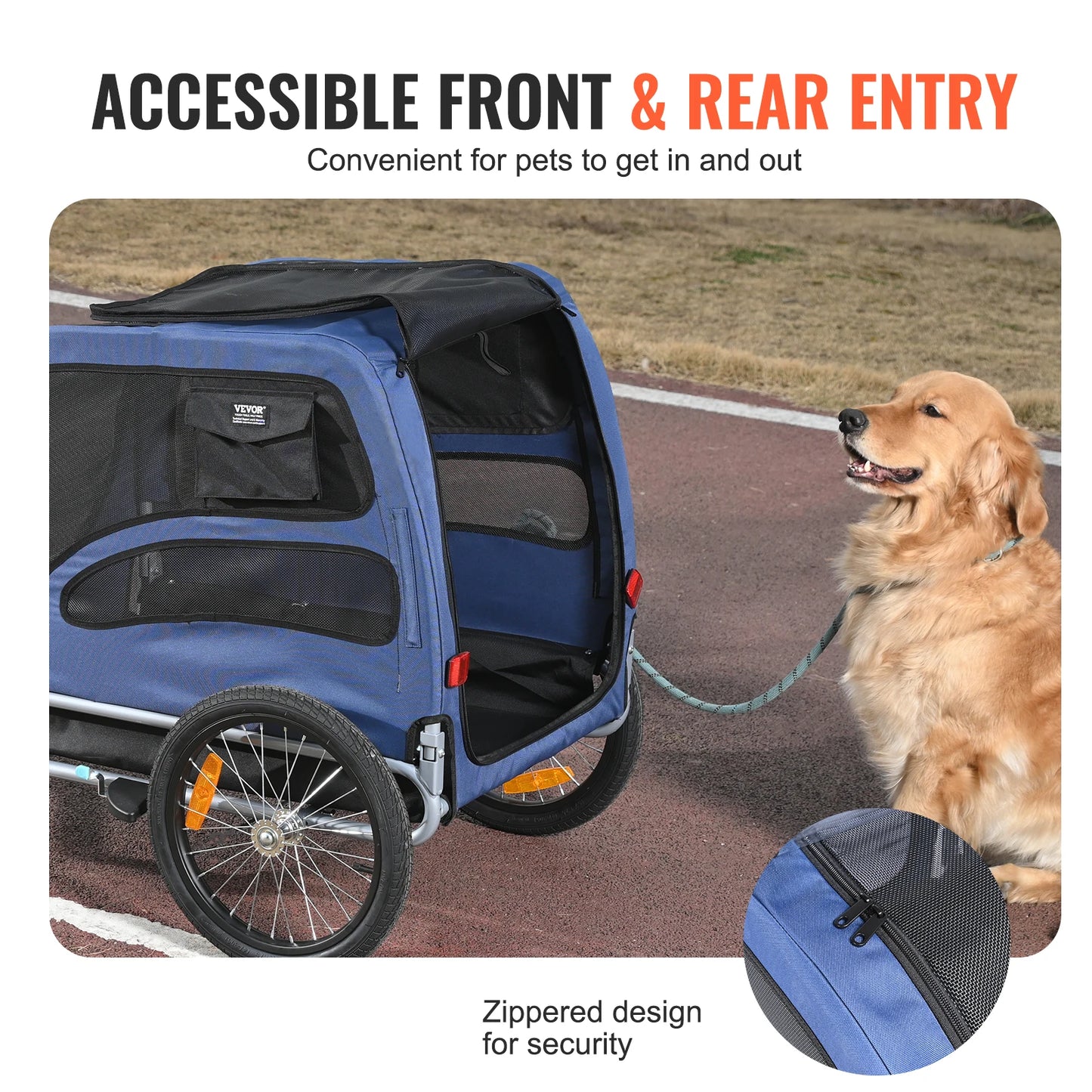 100lbs Pet Cart Bicycle Carrier Trailer