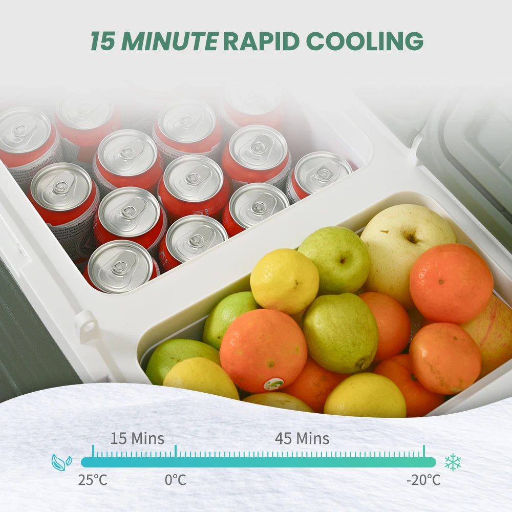 12V Portable Compressor Car Refrigerator Mini Fridge Freezer
