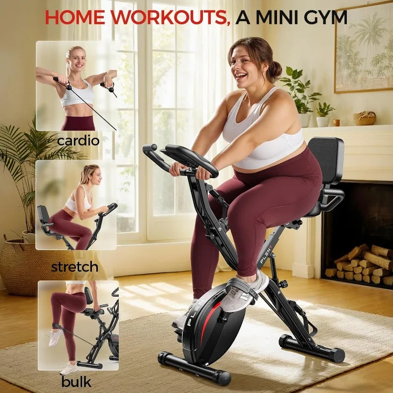 5 IN 1 Stationary Bike 6.6 LBS Flywheel Exercise Bike