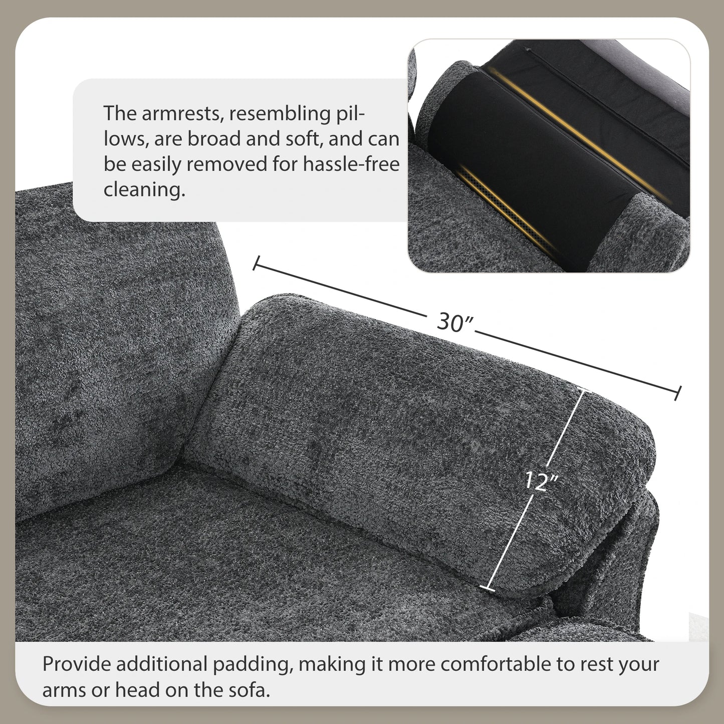 4 Seat Upholstered Sleeper Corner Couch bed set