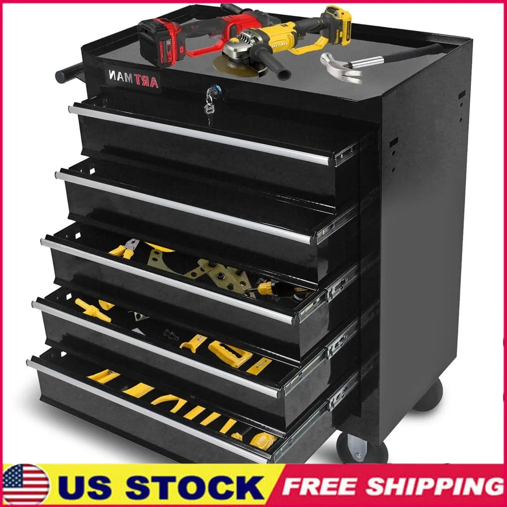 5-Drawer Portable steel toolbox Organizer