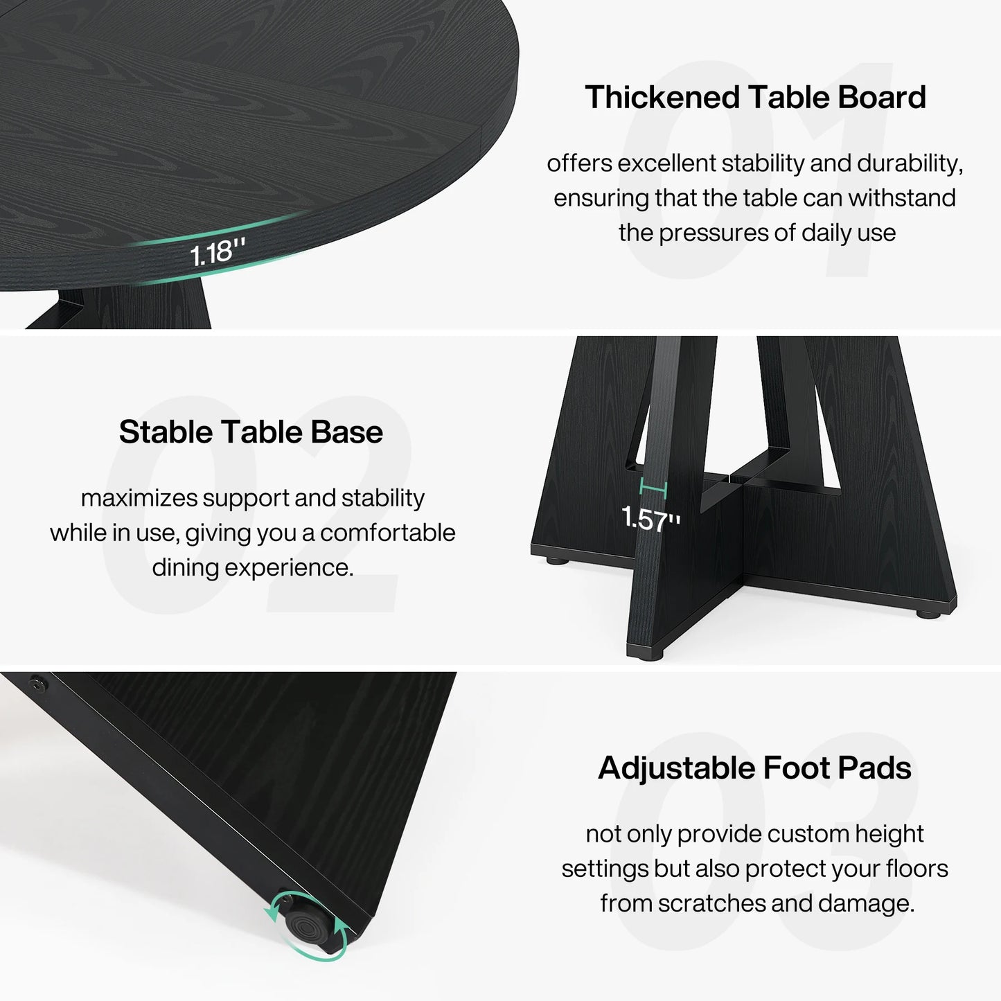 47 Inch Round Dining Table
