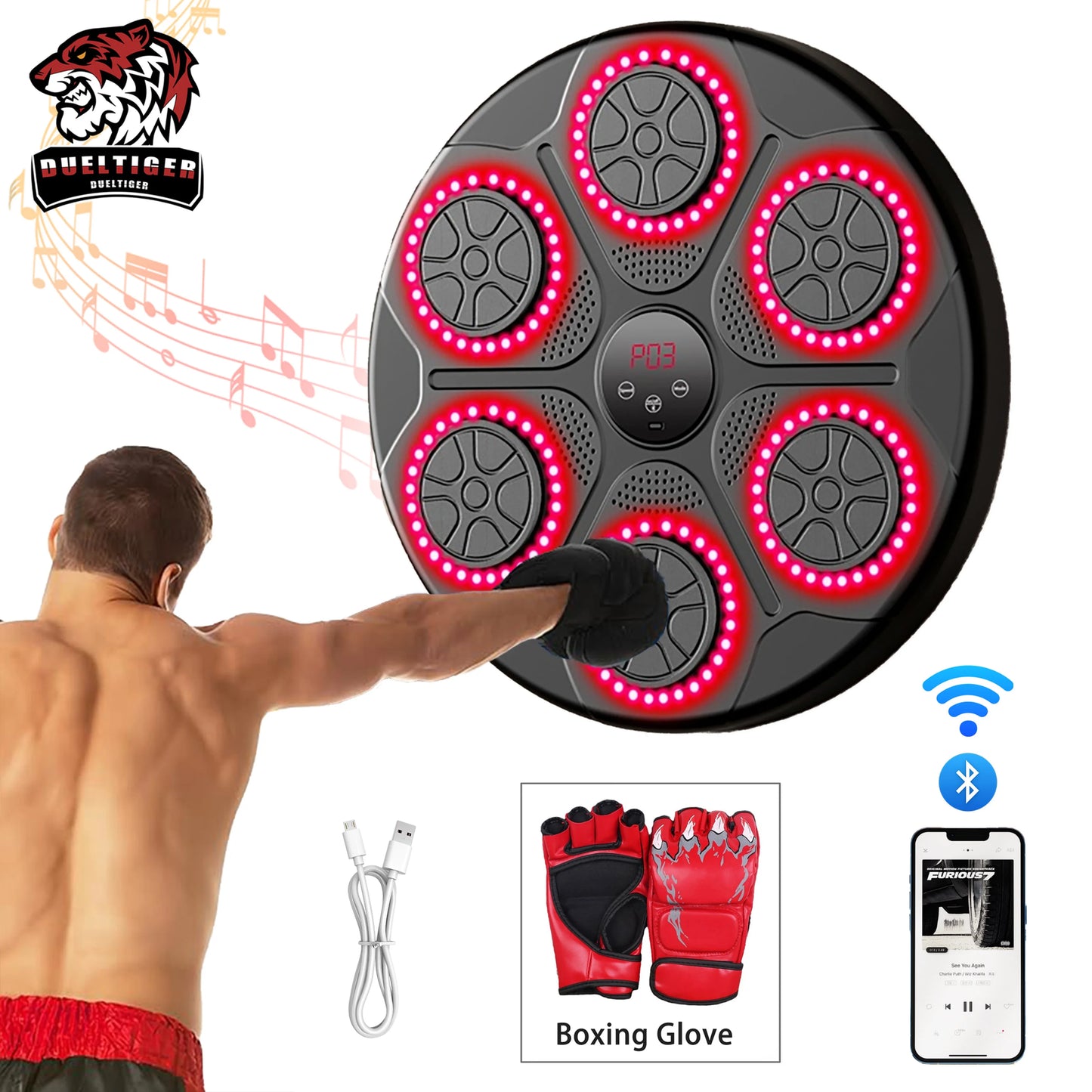 New Music Boxing Machine Trainer Punching Equipment