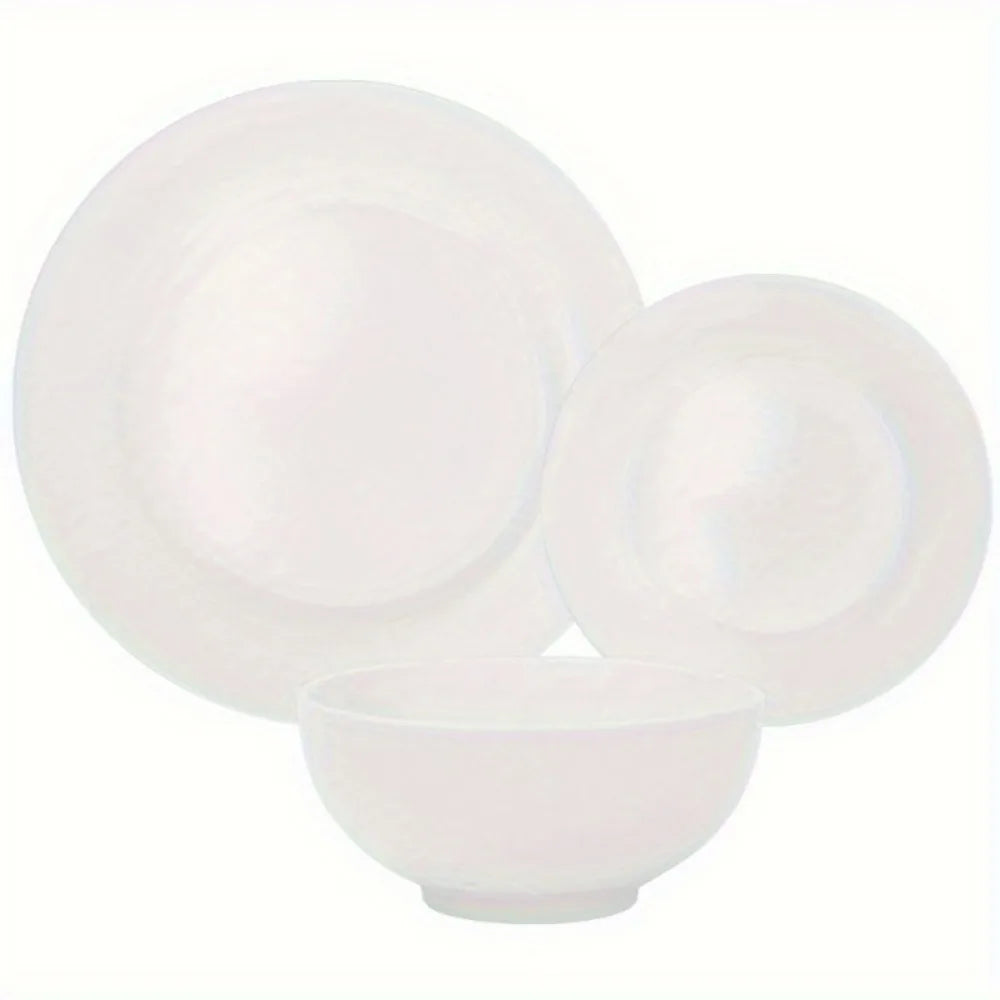18-Piece Dinnerware Set Round Dinner Plates Dish Service For 6