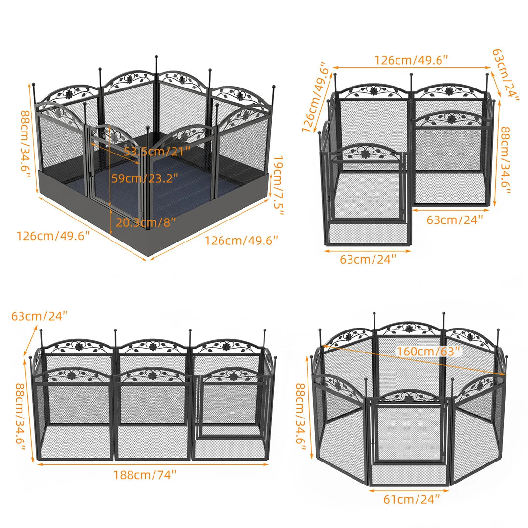 8 Panels Heavy Duty Dog Playpen Pen