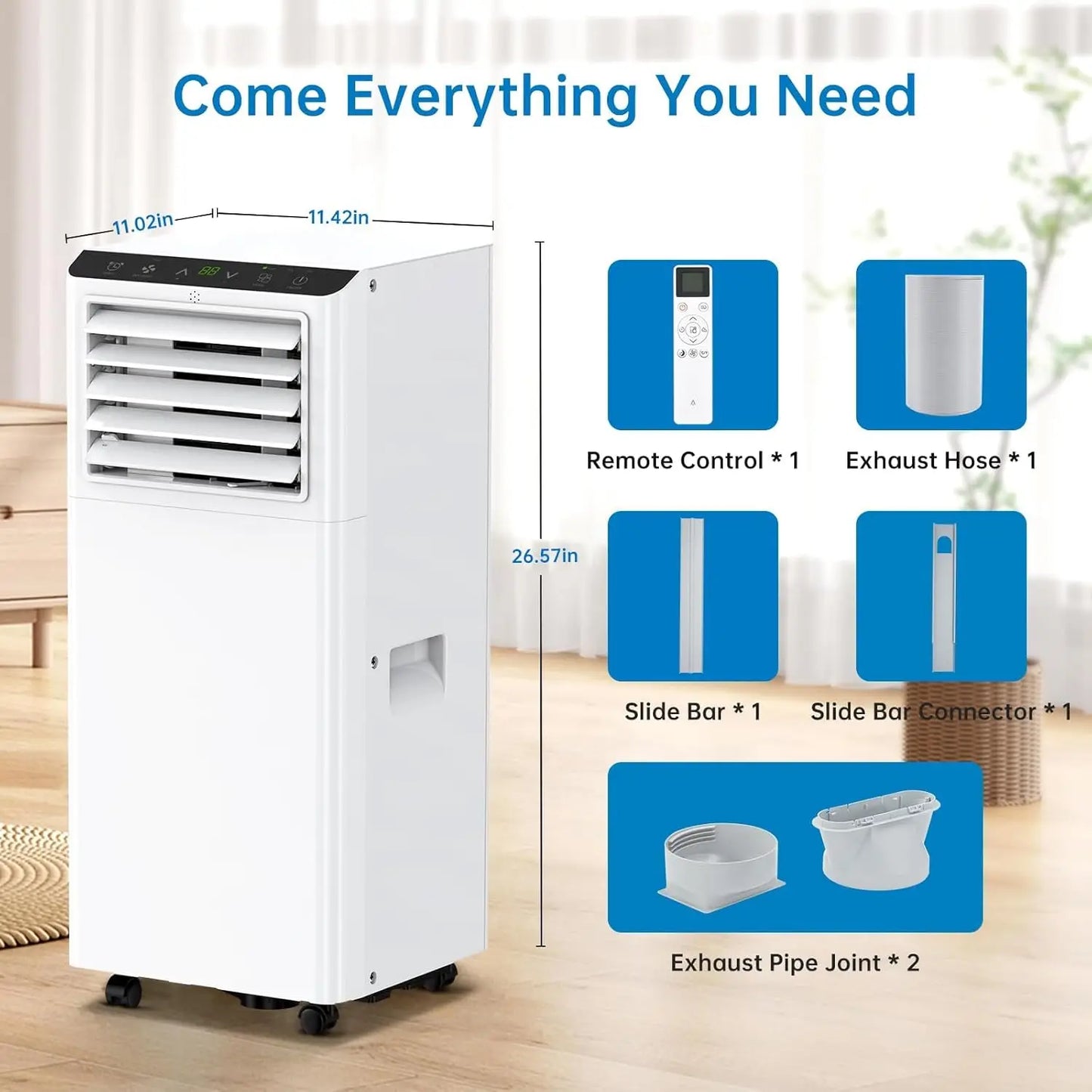 8000BTU Portable Air Conditioners with Remote Control And 24h Timer