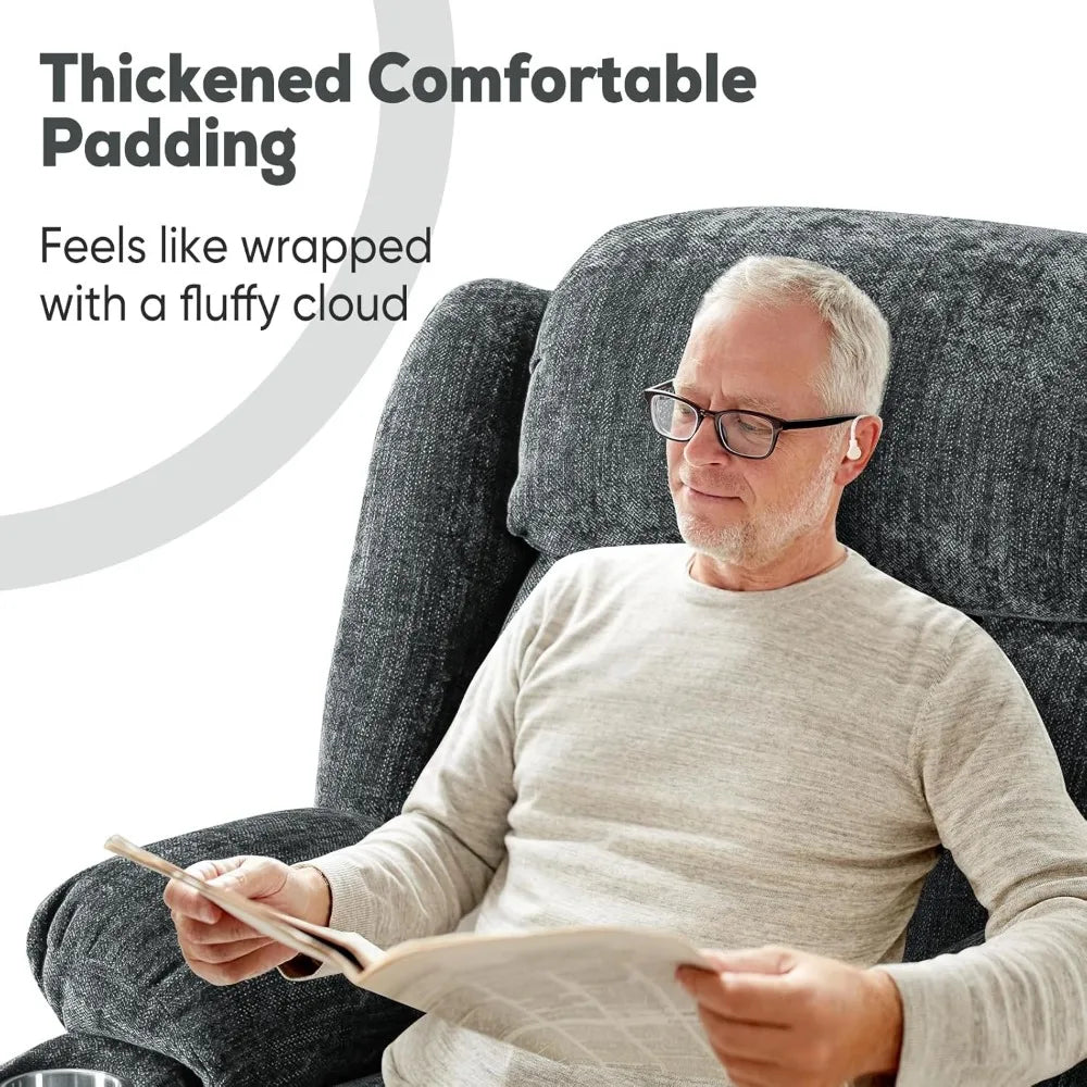 Large Power Lift Chairs Recliners for Elderly with Heat & Massage