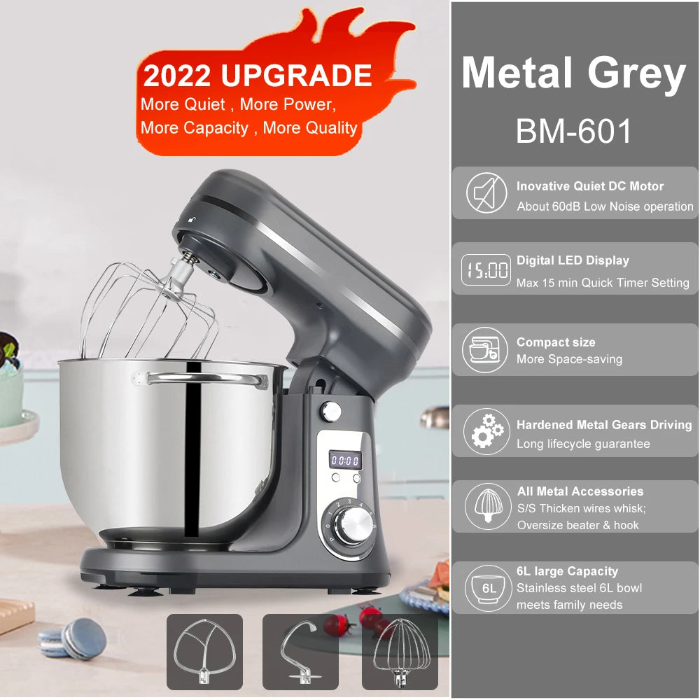 6-Speed, 1200 W Kitchen Food Mixer