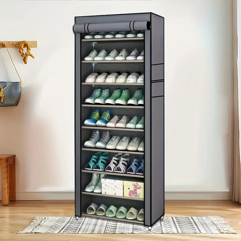 10-Layer Sturdy Shoe Rack - Holds 18-22 Pairs