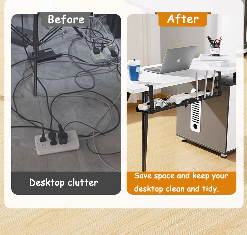 Telescopic Under Table Storage Rack Organizer