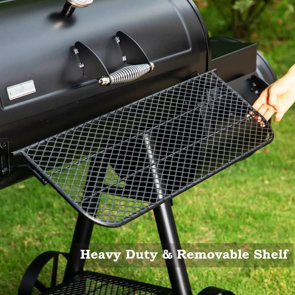 Heavy-Duty Charcoal Smoker Grill with Offset Smoker