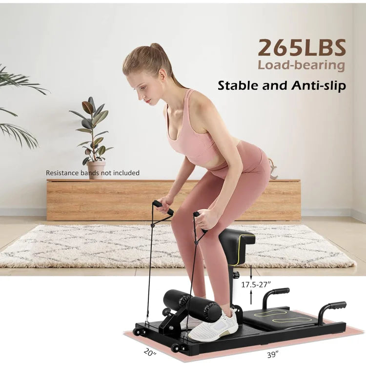 8 in 1, Multifunctional Squat Machine for Leg Strength Training, Sit-Up, Push-Ups