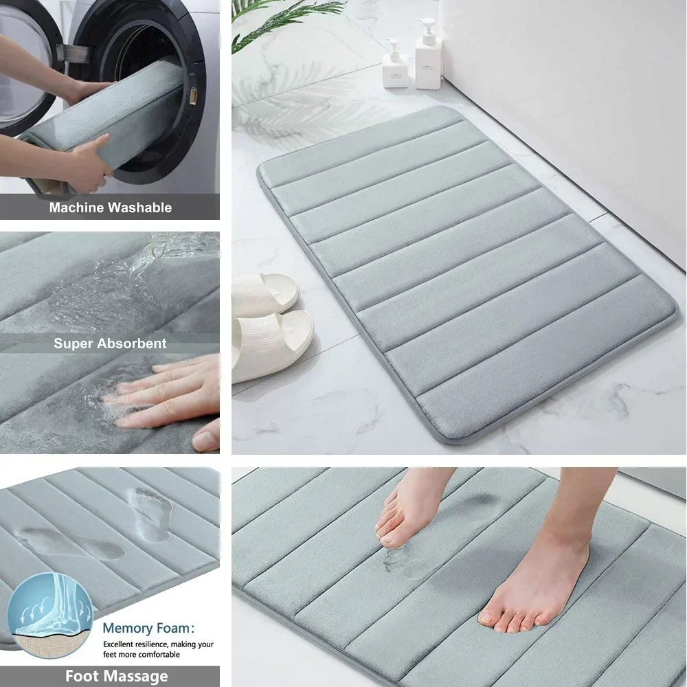 3-pc- Super Water Absorption Non-Slip Floor Rug