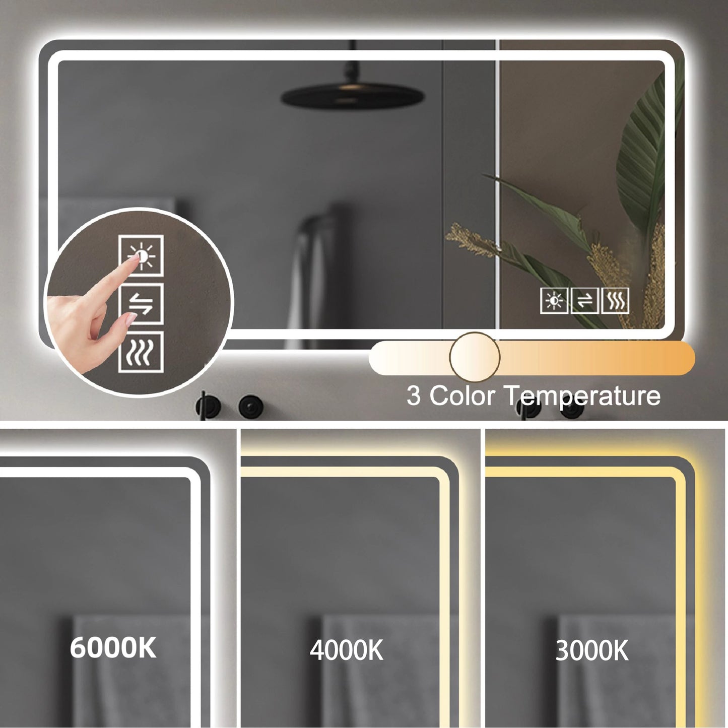 60inch LED Bathroom mirror for Bathroom Wall