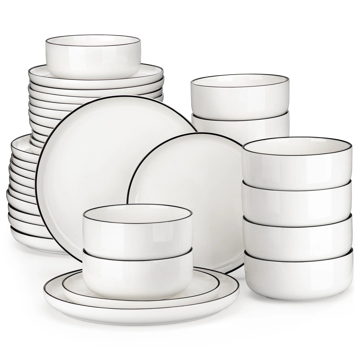 18/36-Piece Ceramic Plate Porcelain Dinnerware Set