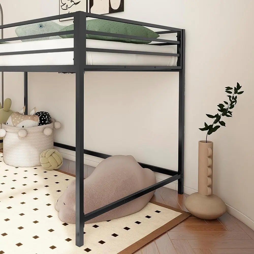 Twin Size, Metal Loft Bed Frame for Boys Girls