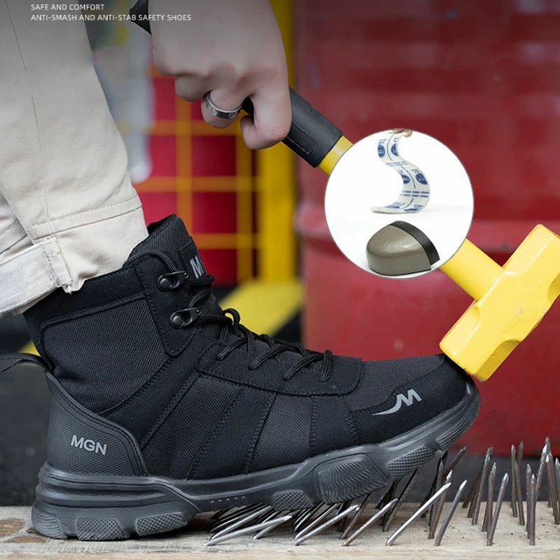 Men Steel Toe Shoes Puncture-Proof Sneakers