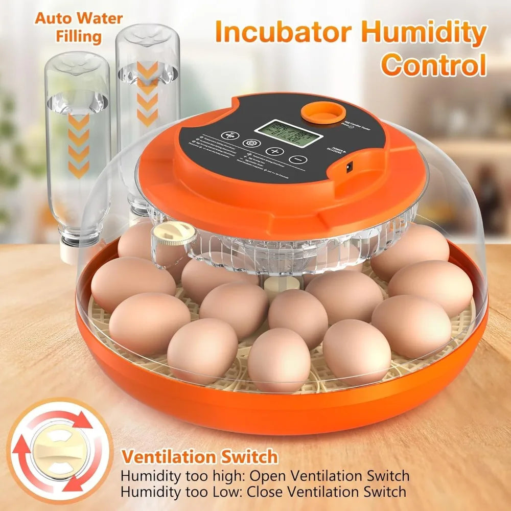 18 Egg Incubator with Automatic Egg Turning