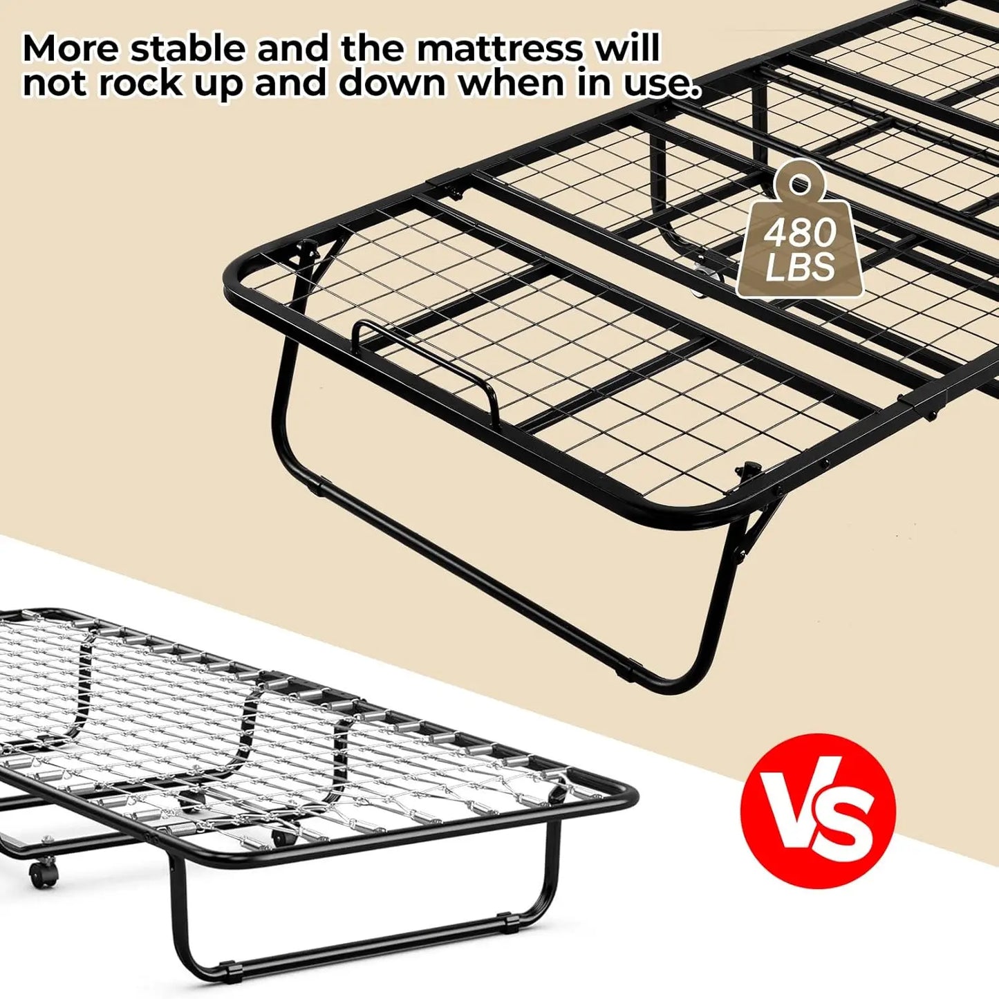 Rollaway Folding Bed with Mattress