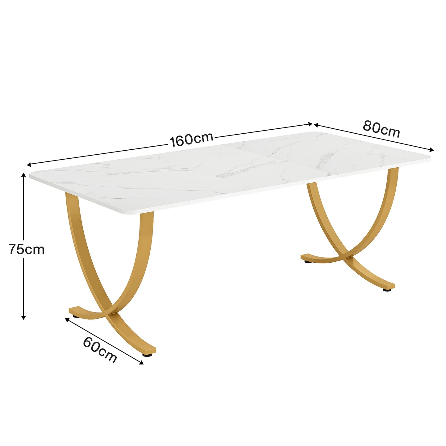 63-Inch Rectangular Dining Table for 4 to 6 people